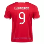 Camiseta Polonia Lewandowski 9 Hombre Segunda Mundial 2022