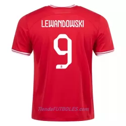 Camiseta Polonia Lewandowski 9 Hombre Segunda Mundial 2022 Camiseta Polonia Lewandowski 9 Hombre Segunda Mundial 2022