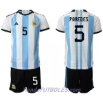 Conjunto Argentina Leandro Paredes 5 Niño Primera Mundial 2022