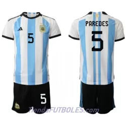Conjunto Argentina Leandro Paredes 5 Niño Primera Mundial 2022 Conjunto Argentina Leandro Paredes 5 Niño Primera Mundial 2022