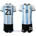 Conjunto Argentina Paulo Dybala 21 Niño Primera Mundial 2022
