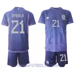 Conjunto Argentina Paulo Dybala 21 Niño Segunda Mundial 2022