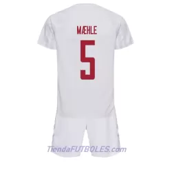 Conjunto Dinamarca Joakim Maehle 5 Niño Segunda Mundial 2022 Conjunto Dinamarca Joakim Maehle 5 Niño Segunda Mundial 2022
