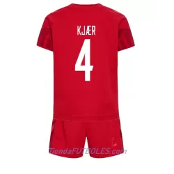 Conjunto Dinamarca Simon Kjaer 4 Niño Primera Mundial 2022 Conjunto Dinamarca Simon Kjaer 4 Niño Primera Mundial 2022
