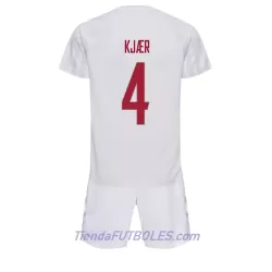 Conjunto Dinamarca Simon Kjaer 4 Niño Segunda Mundial 2022