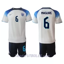 Conjunto Inglaterra Harry Maguire 6 Niño Primera Mundial 2022