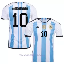 Camiseta Argentina 3 Star Maradona 10 Hombre Primera Mundial 2022 Camiseta Argentina 3 Star Maradona 10 Hombre Primera Mundial 2022