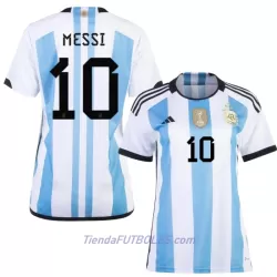 Camiseta Argentina 3 Star MESSI 10 Mujer Mundial 2022 Camiseta Argentina 3 Star MESSI 10 Mujer Mundial 2022