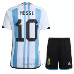Conjunto Argentina 3 Star MESSI 10 Niño Primera Mundial 2022 Conjunto Argentina 3 Star MESSI 10 Niño Primera Mundial 2022