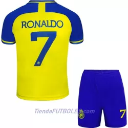 Conjunto Al Nassr Ronaldo 7 Niño Primera 2022/23 Conjunto Al Nassr Ronaldo 7 Niño Primera 2022/23