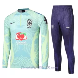 Brasil Sudadera De Entrenamiento Niño Cremallera Cuarto 2022 Verde Brasil Sudadera De Entrenamiento Niño Cremallera Cuarto 2022 Verde