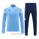 Manchester City Sudadera De Entrenamiento Hombre Cremallera Cuarto 2022/23 Azul