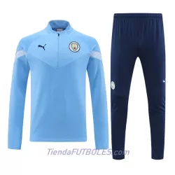 Manchester City Sudadera De Entrenamiento Hombre Cremallera Cuarto 2022/23 Azul
