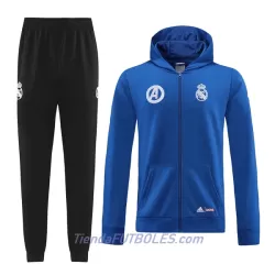 Real Madrid Chaqueta De Entrenamiento Con Capucha Hombre 2022/23 Azul Real Madrid Chaqueta De Entrenamiento Con Capucha Hombre 2022/23 Azul