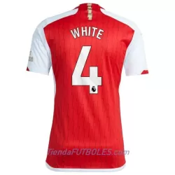 Camiseta Arsenal White 4 Hombre Primera 23/24