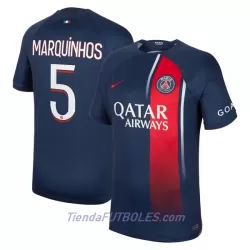 Camiseta Paris Saint-Germain Marquinhos 5 Hombre Primera 23/24 Camiseta Paris Saint-Germain Marquinhos 5 Hombre Primera 23/24