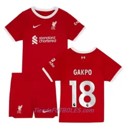 Conjunto Liverpool Gakpo 18 Niño Primera 23/24 Conjunto Liverpool Gakpo 18 Niño Primera 23/24