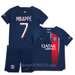 Conjunto Paris Saint-Germain Mbappé 7 Niño Primera 23/24 Conjunto Paris Saint-Germain Mbappé 7 Niño Primera 23/24