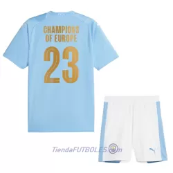 Conjunto Manchester City Champions of Europe Niño Primera 23/24