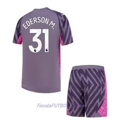 Conjunto Portero Manchester City Ederson Niño Segunda 23/24 Conjunto Portero Manchester City Ederson Niño Segunda 23/24