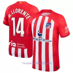 Camiseta Atlético Madrid M. Llorente 14 Hombre Primera 23/24 Camiseta Atlético Madrid M. Llorente 14 Hombre Primera 23/24