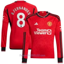 Camiseta Manga Larga Manchester United Bruno Fernandes 8 Hombre Primera 23/24 Camiseta Manga Larga Manchester United Bruno Fernandes 8 Hombre Primera 23/24