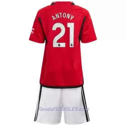 Conjunto Manchester United Antony 21 Niño Primera 23/24