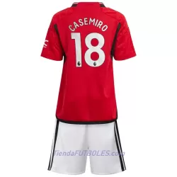 Conjunto Manchester United Casemiro 18 Niño Primera 23/24