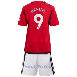 Conjunto Manchester United Martial 9 Niño Primera 23/24