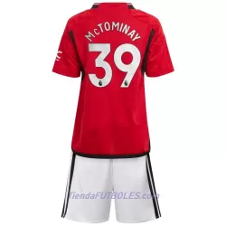 Conjunto Manchester United McTominay 39 Niño Primera 23/24