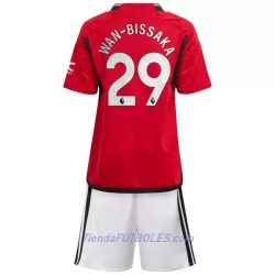 Conjunto Manchester United Wan-Bissaka 29 Niño Primera 23/24
