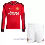 Conjunto Manga Larga Manchester United Niño Primera 23/24