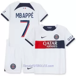 Conjunto Paris Saint-Germain Mbappé 7 Niño Segunda 23/24 Conjunto Paris Saint-Germain Mbappé 7 Niño Segunda 23/24