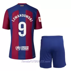 Conjunto FC Barcelona Lewandowski 9 Niño Primera 23/24 Conjunto FC Barcelona Lewandowski 9 Niño Primera 23/24