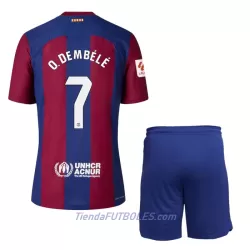Conjunto FC Barcelona O. Dembele 7 Niño Primera 23/24 Conjunto FC Barcelona O. Dembele 7 Niño Primera 23/24