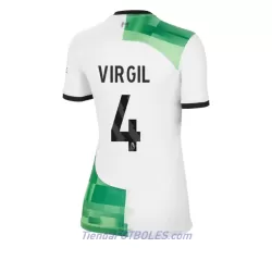 Camiseta Liverpool Virgil 4 Mujer Segunda 23/24 Camiseta Liverpool Virgil 4 Mujer Segunda 23/24