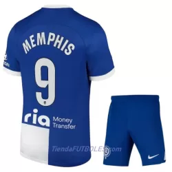 Conjunto Atlético Madrid Memphis 9 Niño Segunda 23/24 Conjunto Atlético Madrid Memphis 9 Niño Segunda 23/24