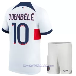 Conjunto Paris Saint-Germain Dembele 10 Niño Segunda 23/24 Conjunto Paris Saint-Germain Dembele 10 Niño Segunda 23/24