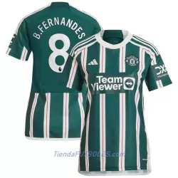 Camiseta Manchester United Bruno Fernandes 8 Mujer Segunda 23/24 Camiseta Manchester United Bruno Fernandes 8 Mujer Segunda 23/24