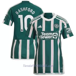 Camiseta Manchester United Rashford 10 Mujer Segunda 23/24 Camiseta Manchester United Rashford 10 Mujer Segunda 23/24
