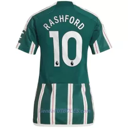 Camiseta Manchester United Rashford 10 Mujer Segunda 23/24