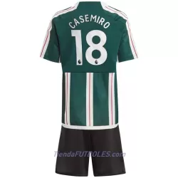 Conjunto Manchester United Casemiro 18 Niño Segunda 23/24