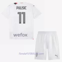 Conjunto AC Milan Pulisic 11 Niño Segunda 23/24 Conjunto AC Milan Pulisic 11 Niño Segunda 23/24