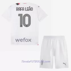 Conjunto AC Milan Rafael Leao 10 Niño Segunda 23/24 Conjunto AC Milan Rafael Leao 10 Niño Segunda 23/24