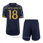 Conjunto Real Madrid Tchouameni 18 Niño Segunda 23/24