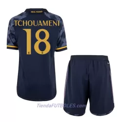 Conjunto Real Madrid Tchouameni 18 Niño Segunda 23/24 Conjunto Real Madrid Tchouameni 18 Niño Segunda 23/24