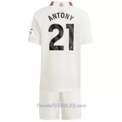 Conjunto Manchester United Antony 21 Niño Tercera 23/24