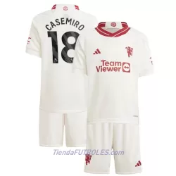 Conjunto Manchester United Casemiro 18 Niño Tercera 23/24 Conjunto Manchester United Casemiro 18 Niño Tercera 23/24
