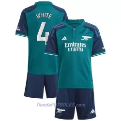 Conjunto Arsenal White 4 Niño Tercera 23/24