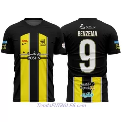 Camiseta Al Ittihad Benzema 9 Hombre Primera 23/24 Camiseta Al Ittihad Benzema 9 Hombre Primera 23/24